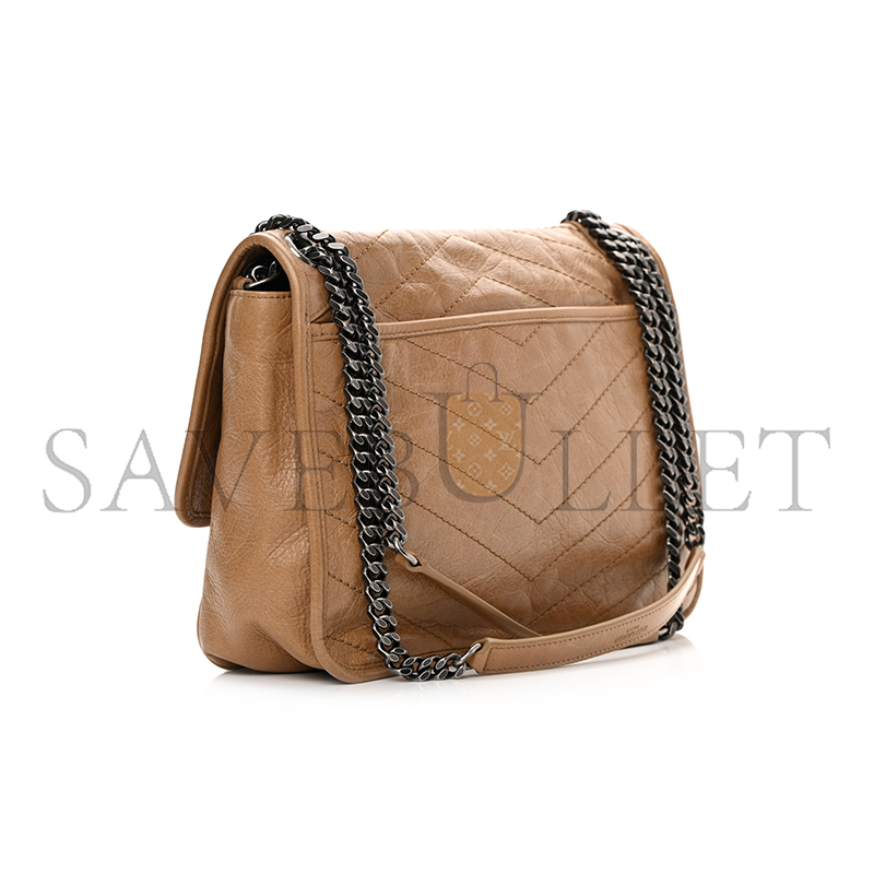 Y*L niki medium chain bag in crinkled vintage leather 6331581205076 (28*20*8.5cm)